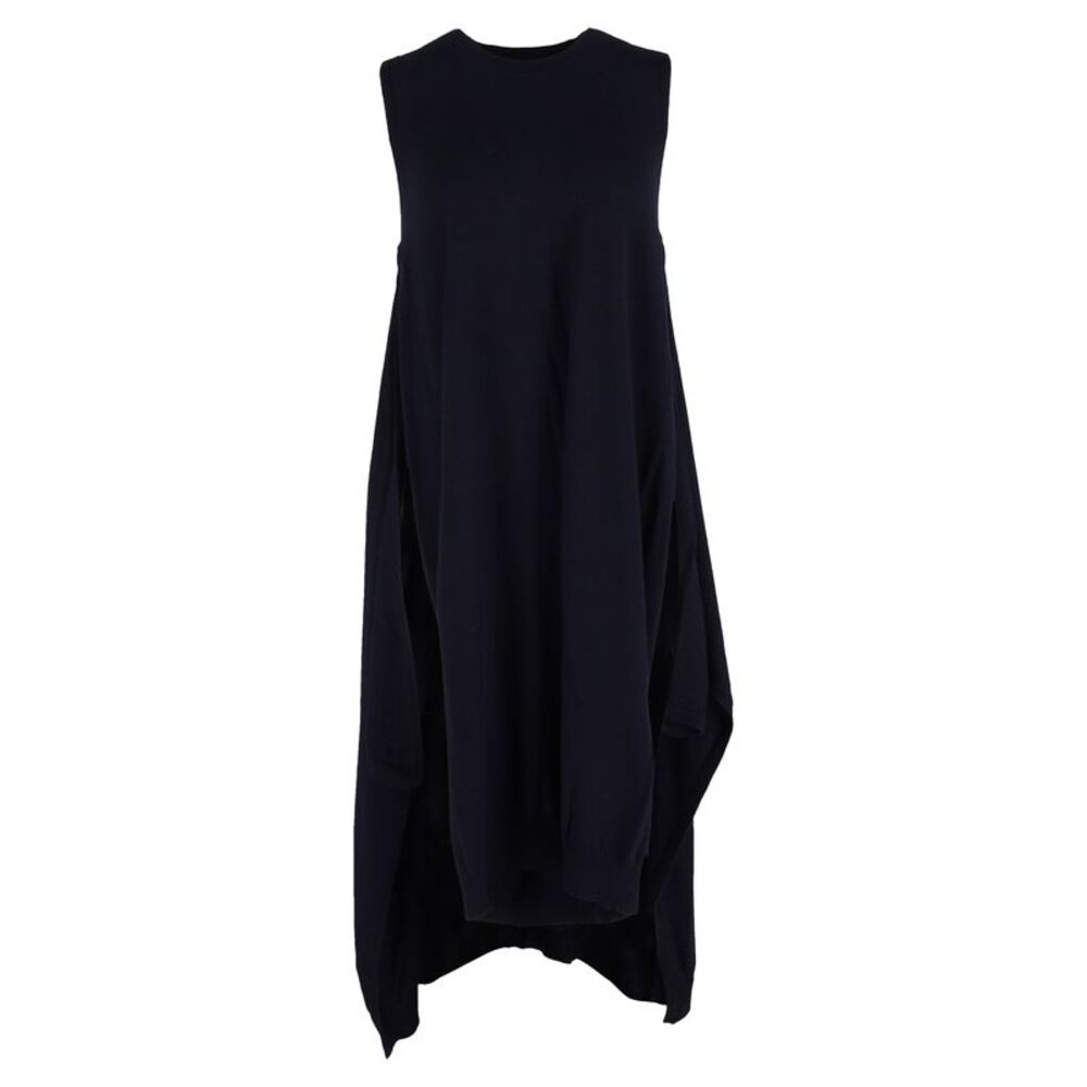 See by Chloé Side Slit Dress in Navy Blue Wool